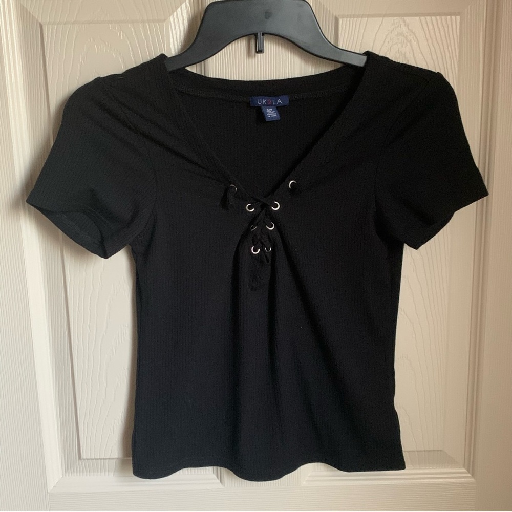 LACED UP FITTED SHIRT